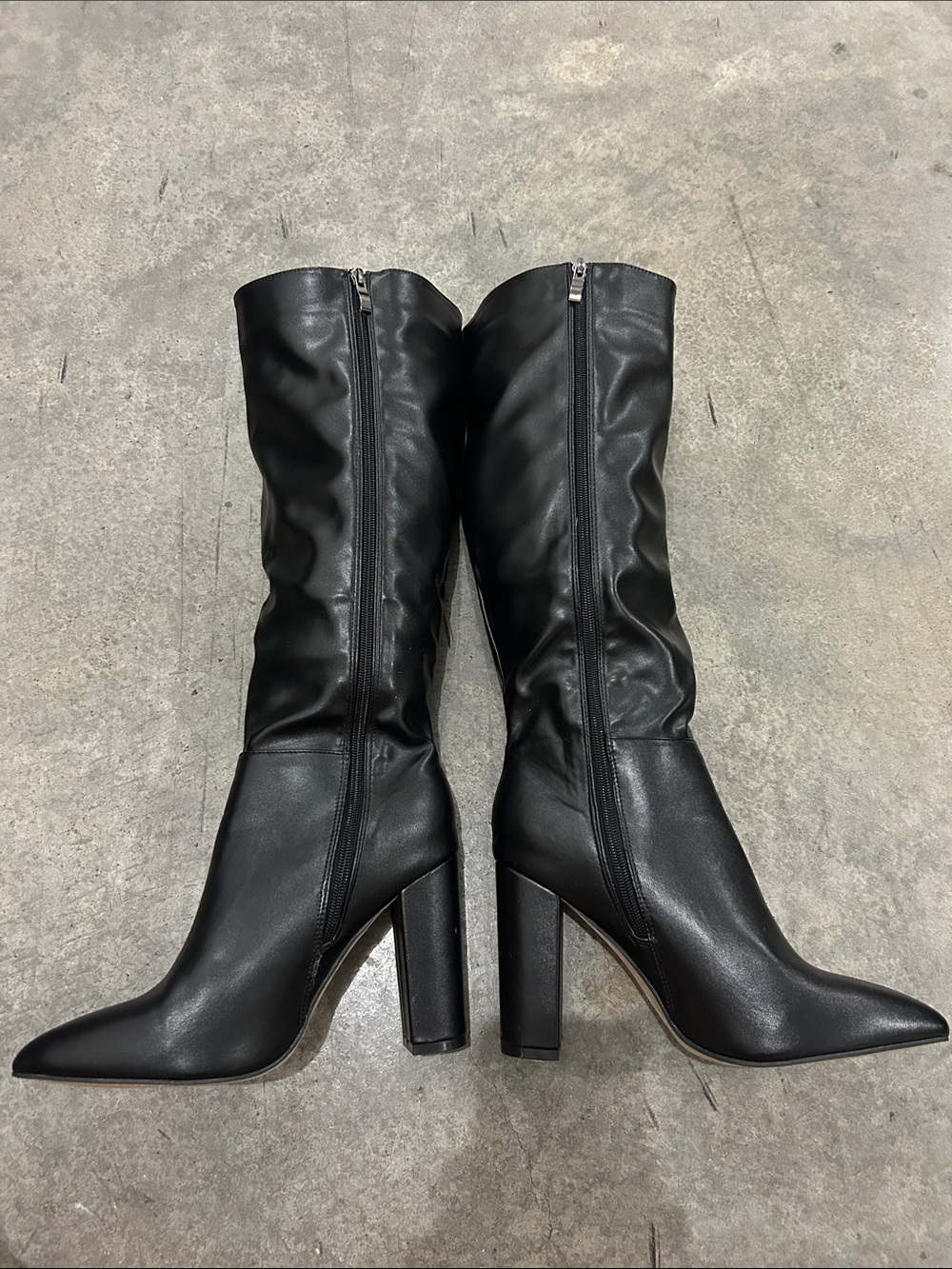 Classic Black Heel Boots - Women